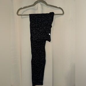 Lululemon Align Leggings- 28” high rise grey/black cheetah/camo design